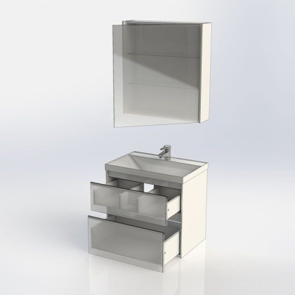 Мебель для ванной Aquanet Гласс 60 белый