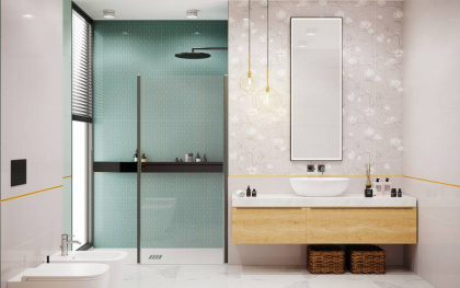 Вставка Mono Jasmine geometry sea 30х60 Вставка Mono Jasmine geometry sea 30х60