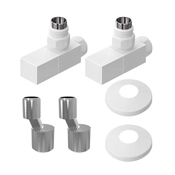 Комплект подключения Lemark LM03412SW с квадратными вентилями, белый Комплект подключения Lemark LM03412SW с квадратными вентилями, белый
