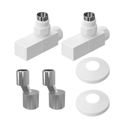 Комплект подключения Lemark LM03412SW с квадратными вентилями, белый Комплект подключения Lemark LM03412SW с квадратными вентилями, белый