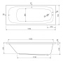 Акриловая ванна CEZARES ECO-140-70-40-W37