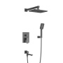 SLIDER-VDSET-01 Душевой комплект встраиваемый с изливом (смеситель, верхний душ, ручной душ со шлангом, излив, штуцер с держателем), хром