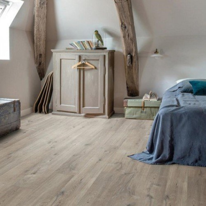 Виниловый ламинат Quick-Step Дуб хлопковый т-серый пилёный PUCL40106 (7шт/2,22м2) 1510*210*4,5, м2