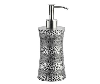 Дозатор для жидкого мыла Salm, 7,7х20,3х7,7 см, цвет серебро, K-7699