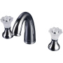 Смеситель для раковины на 3 отверстия, Camelia хром_Комплект