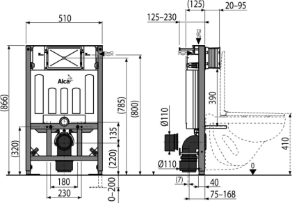 Скрытая система инсталляции для сухой установки (для гипсокартона)