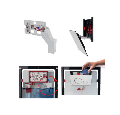 Инсталляция Alcaplast AM101/1120-4:1 RU M571-0001 для унитаза с клавишей смыва Хром глянец Инсталляция Alcaplast AM101/1120-4:1 RU M571-0001 для унитаза с клавишей смыва Хром глянец