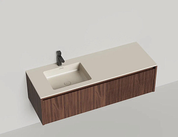 Подвесная тумба Domino 1400, шпон, под встраиваемую раковину