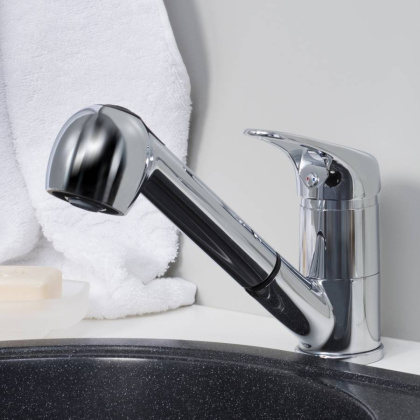 Oder 6365 Смеситель для кухни с выдвижной лейкой Wasserkraft