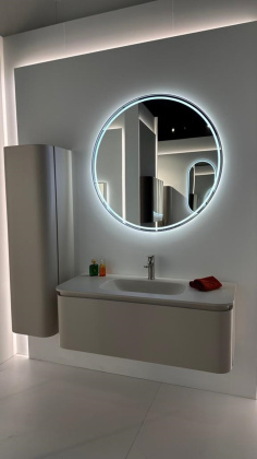 OVALE 1 полка 120CM CASHMERE тумба + РАКОВИНА-МОНОБЛОК CASHMERE, АКРИЛ OV0010200-120 Boheme