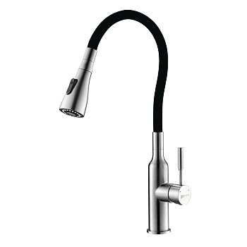 Смеситель Lemark Expert LM5082S-Black для кухни с гибким изливом Смеситель Lemark Expert LM5082S-Black для кухни с гибким изливом
