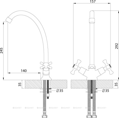 Смеситель Rossinka H02-71 для кухни