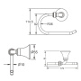 Бумагодержатель, RG1205 Rose, Хром Бумагодержатель, RG1205 Rose, Хром