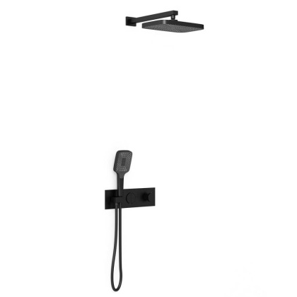 Душевой комплект VSFW-422T1MB встраиваемый, термостатический, 2 режима, черный