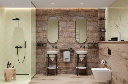 Керамогранит DL550300R Про Вуд беж темный декорированный обрезной 30*179*11 (4шт/2,148м2), м2