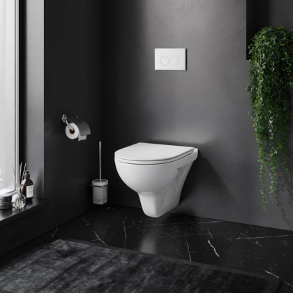 IS70101.901700 Инсталляция с клавишей ProC L Белый глянец. с подвесным унитазом Gem FlashClean с сид м/лифт