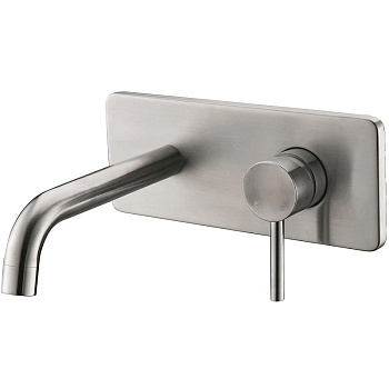 ETNA Смеситель для раковины без донного клапана встраиваемый, нержавеющая сталь, исполнение сатин, ETN-BLVM-IN