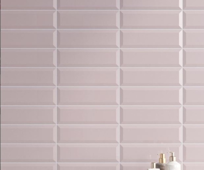 Плитка настенная 9027 Аккорд дымчатый светлый грань 8,5*28*5*9,2 (40шт/0,97м2), м2