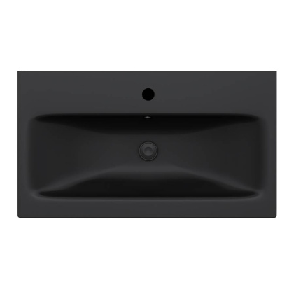 M90WCC0752BM GEM, Раковина мебельная, керамическая, 75 см, встроенная, цвет: Черный матовый M90WCC0752BM GEM, Раковина мебельная, керамическая, 75 см, встроенная, цвет: Черный матовый