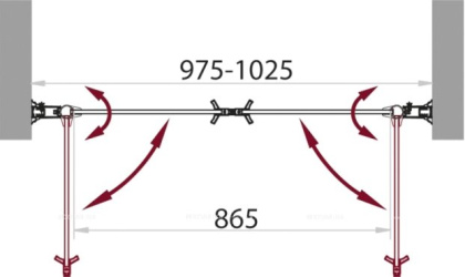 Душевая дверь BelBagno SELA-B-2-100-C-Cr