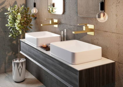 Смеситель для раковины встроенный Timo Torne 4372/17SM золото матовое Смеситель для раковины встроенный Timo Torne 4372/17SM золото матовое