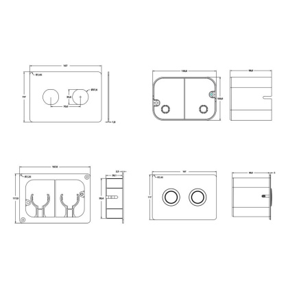 Клавиша смыва для пневматической инсталляции Point Венера, установка в стену, сталь брашированная, PN44072SB Клавиша смыва для пневматической инсталляции Point Венера, установка в стену, сталь брашированная, PN44072SB