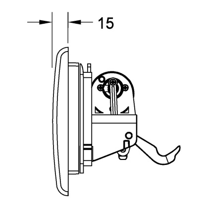 Панель смыва унитаза TECEplanus с ИК-датчиком, батарейка 6 В