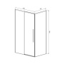 Душевой уголок Slim-N VSR-4SN8013CL, 1300*800, хром, стекло прозрачное
