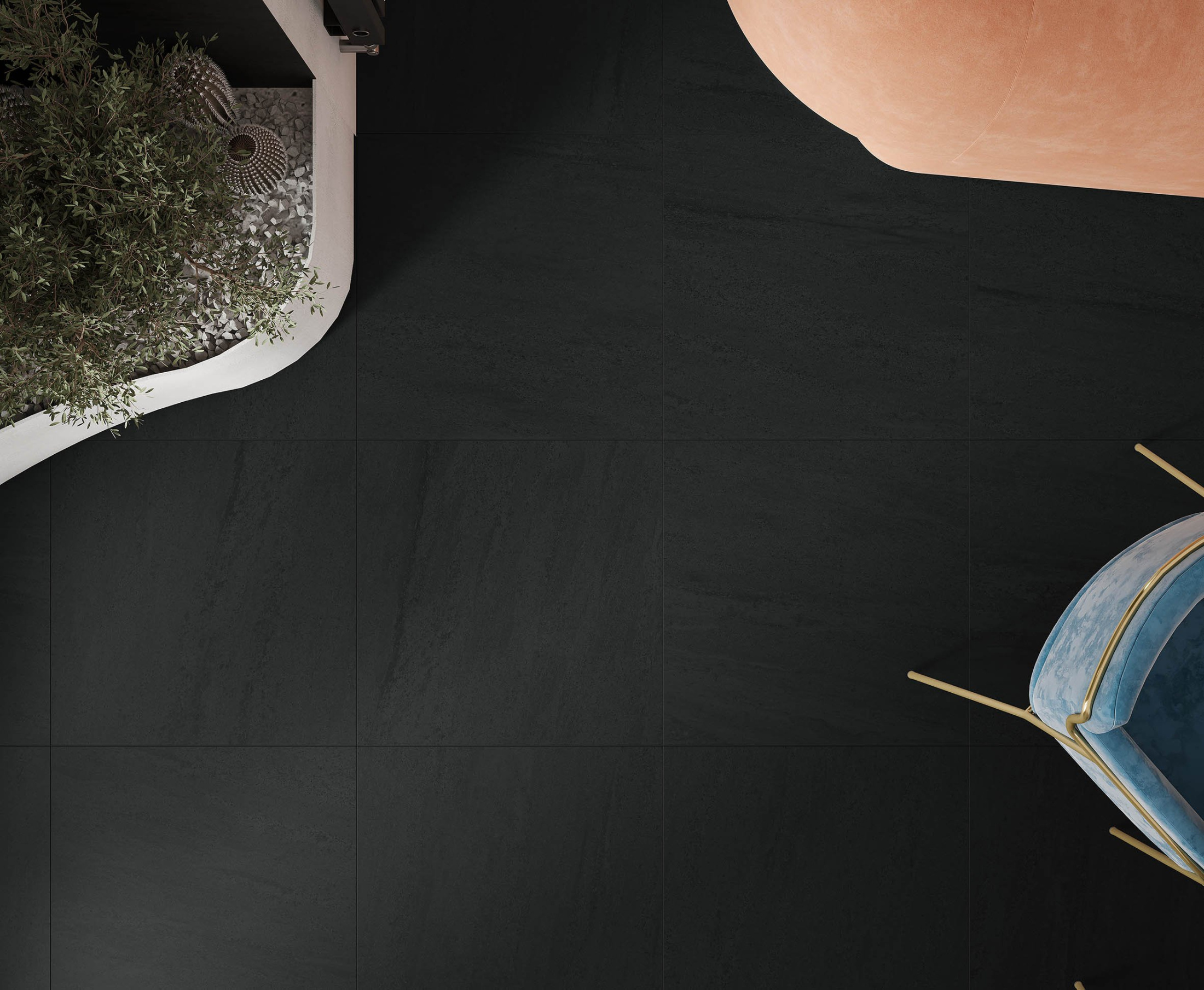 Керамогранит K43_12 Noa графитовый (60смх60смх8мм) (5шт_1,8м2) Матовая, м2