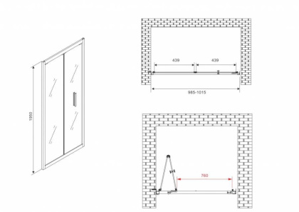 Душевая дверь ABBER Sonnenstrand AG07100