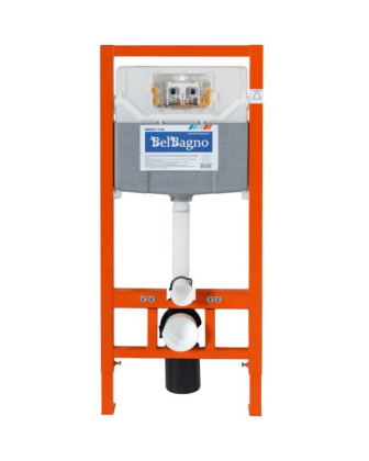 Комплект 2 в 1  Система инсталляции для унитазов BelBagno BB001-120  с кнопкой смыва BB007-PR-NERO.M Комплект 2 в 1  Система инсталляции для унитазов BelBagno BB001-120  с кнопкой смыва BB007-PR-NERO.M