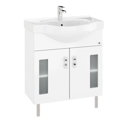 Тумба Onika Кристалл 70 напольная, белая (ум. Erica 70)