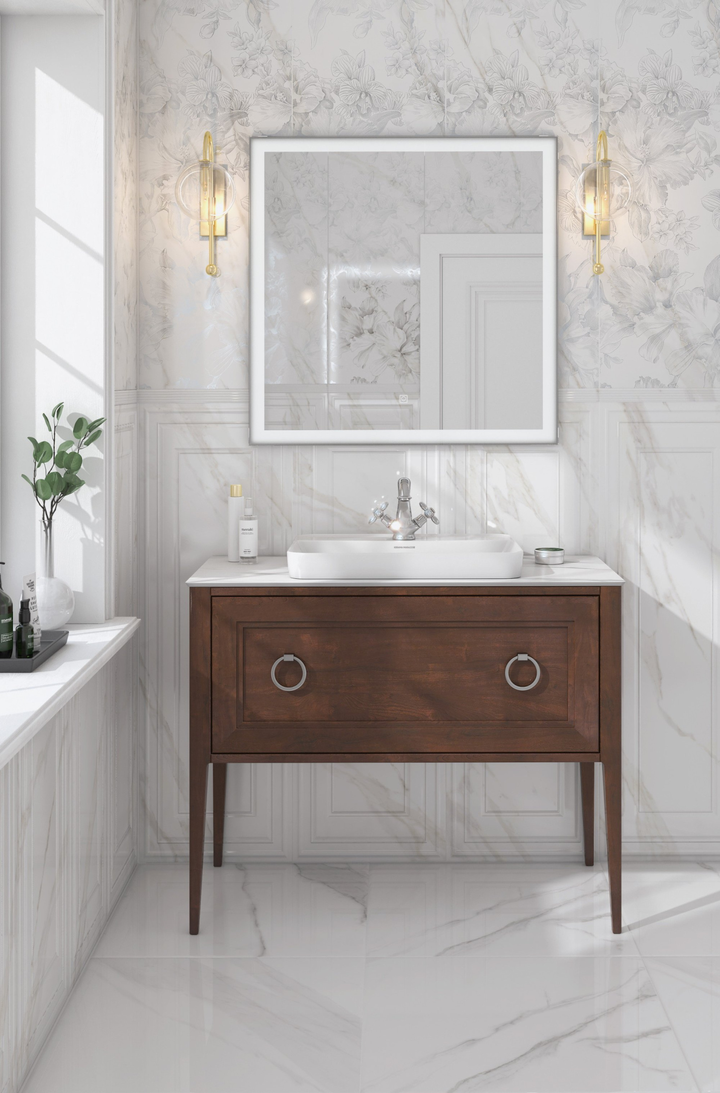 Раковина PLAZA встраиваемая сверху 55, белая глянцевая Раковина PLAZA встраиваемая сверху 55, белая глянцевая