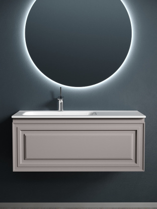 Тумба подвесная SANCOS Very 995х445х406, c одним  ящиком оснащенным доводчиками, левая , Doha Soft , арт.VR100LSM