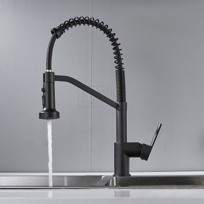 Смеситель для кухни латунь, черный S963H