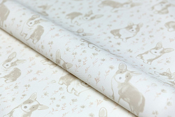 Обои виниловые Уик-энд мотив, бежевый корги