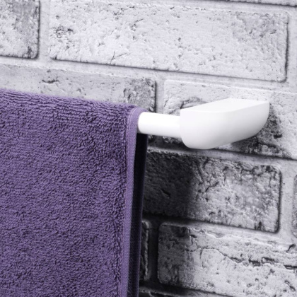 Держатель полотенец Kammel одинарный, 65,5х3х7,5 см, белый, K-8330W