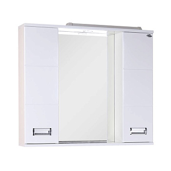 Шкаф-зеркало Onika Балтика 80 белый, с подсветкой