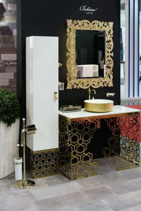 Зеркало Caprice 800х1000 поталь золото с подсветкой НЕРЖАВ 553 Boheme