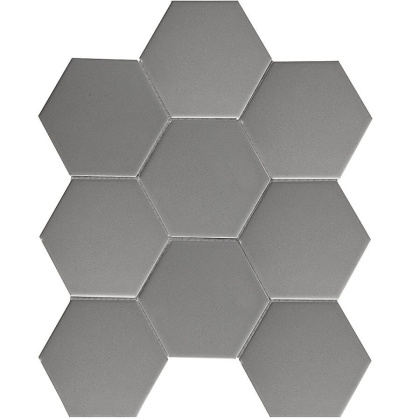 Керамическая мозаика, Hexagon Big Grey Matt 95x110, Geometry