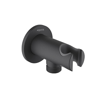 Шланговое подсоединение с держателем AQUATEK, матовый черный AQ2460MB  Шланговое подсоединение с держателем AQUATEK, матовый черный AQ2460MB