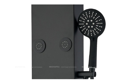 Душевая панель Galaxy Black с гидромассажем и изливом