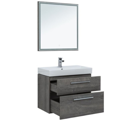 Мебель для ванной Aquanet Nova 75 дуб рошелье (2 ящика)