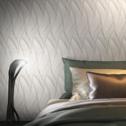 Обои виниловые Трессаж мотив, бежевый