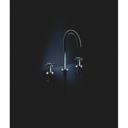 Смеситель GROHE Atrio New двухвентильный для раковины на 3 отверстия, монтаж на бортик, хром (20008003)