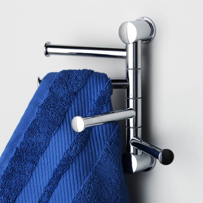 Держатель полотенец четверной, 12х17,6х3,4 см, хром, K-1054