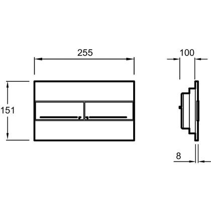 Клавиша смыва для унитаза Jacob Delafon E4316-00 белая