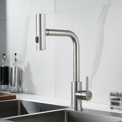 Смеситель для кухни с выдвижной лейкой Shevanik S263 S263L