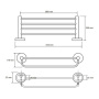 Полка для полотенец Bemeta Omega 104105072 Хром