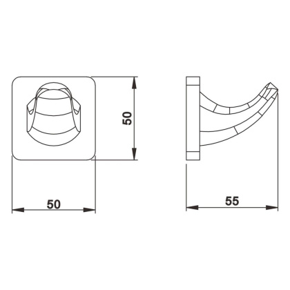 Крючок, RG1511H Rose, Черный Крючок, RG1511H Rose, Черный